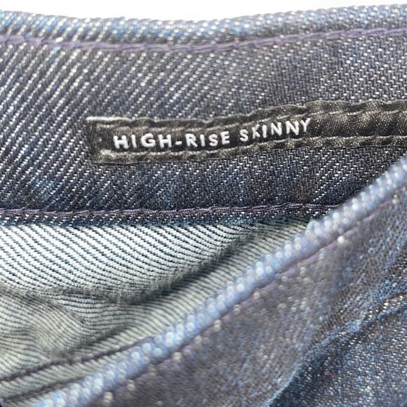 Banana Republic Womens High Rise Skinny Denim Jeans Dark Wash Blue Size 27 - Picture 10 of 14